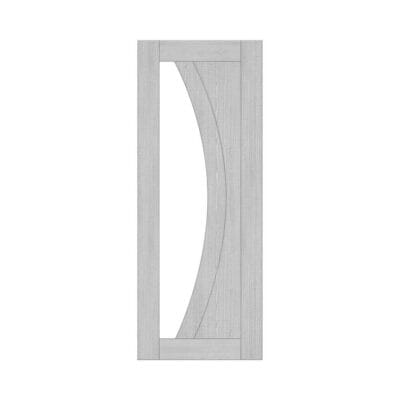 Ravello Prefinished Light Ash Grey Internal Door with Glass