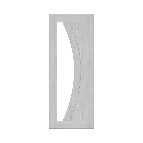 Ravello Prefinished Light Ash Grey Internal Door with Glass