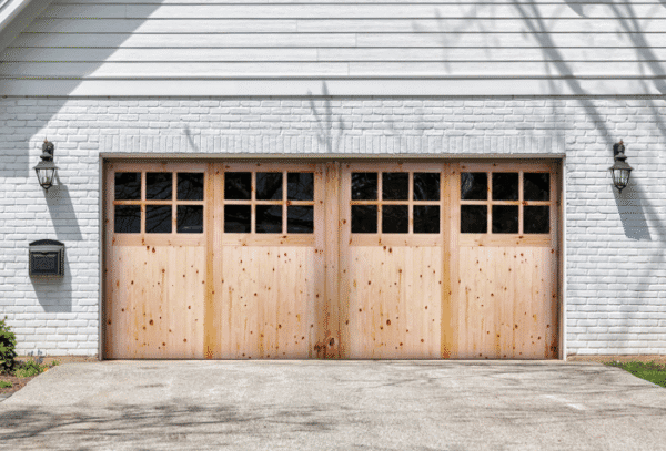 Redwood Single Glazed Garage Door Pair - Image 2