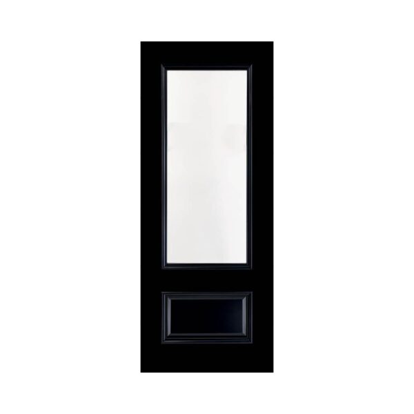 Sandringham Prefinished Black Internal Door with Glass