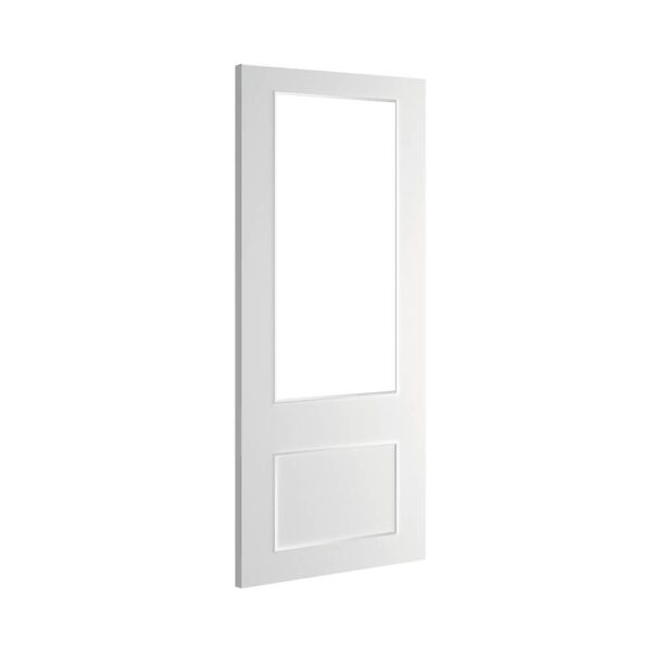 Sandringham White Internal Door with Glass - Image 2