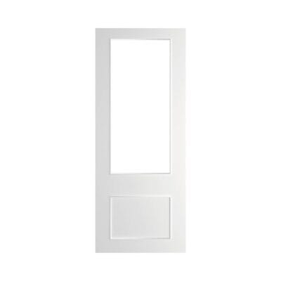 Sandringham White Internal Door with Glass