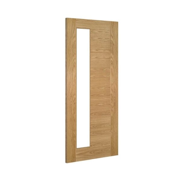 Seville 1SL Prefinished Internal Oak Door with Glass - Image 2
