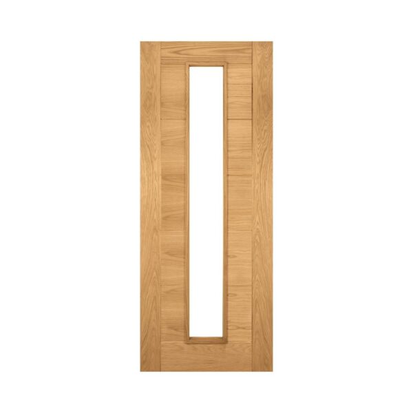 Seville 1L Prefinished Oak Internal FD30 Fire Door with Glass