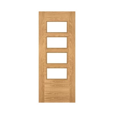 Seville 4L Prefinished Internal Oak Door with Glass