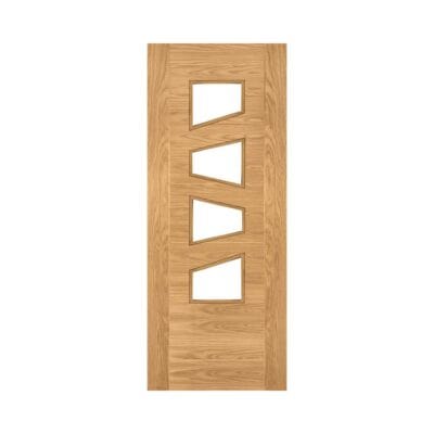 Seville 4LS Prefinished Internal Oak Door with Glass