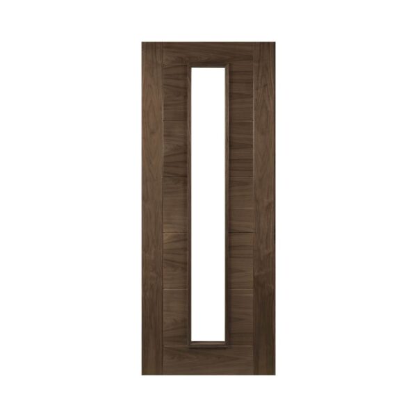 Seville 1L Prefinished Internal Walnut Door with Glass