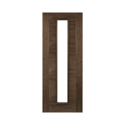 Seville 1L Prefinished Walnut Internal FD30 Fire Door with Glass