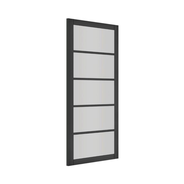 Shoreditch Prefinished Black Industrial Internal Door with Glass - Image 2