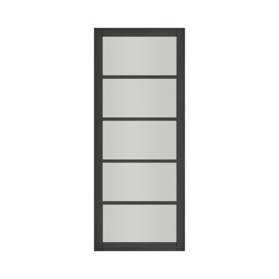 Shoreditch Prefinished Black Industrial Internal Door with Glass