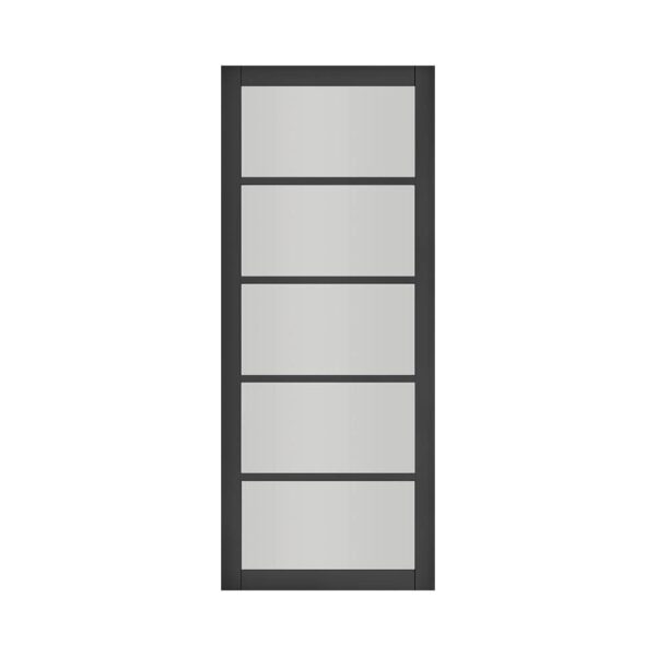 Shoreditch Prefinished Black Industrial Internal Door with Glass