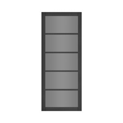 Shoreditch Prefinished Black Industrial Internal Door with Tinted Glass