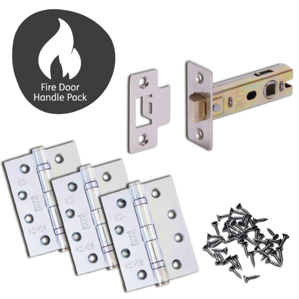 Drava Fire Door Handle Pack with 75mm Latch - Image 2