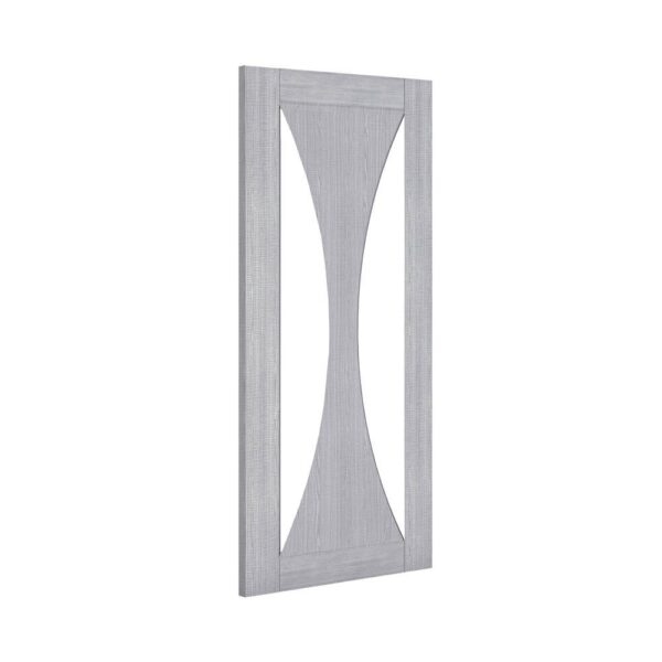 Sorrento Prefinished Light Ash Grey Internal Door with Glass - Image 2