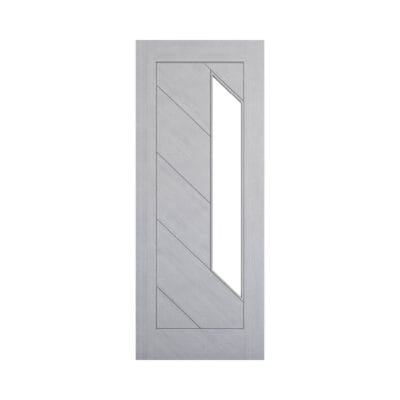 Torino Prefinished Light Ash Grey Internal FD30 Fire Door with Glass