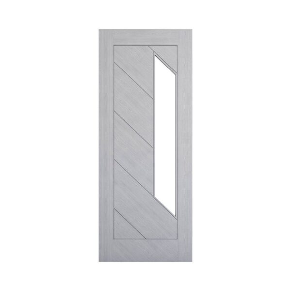 Torino Prefinished Light Ash Grey Internal Door with Glass