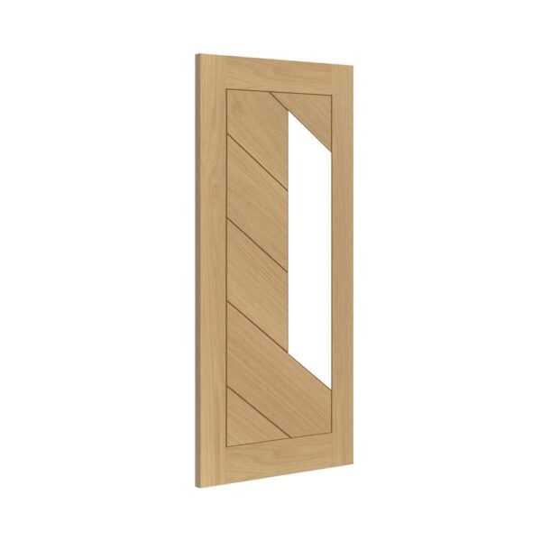 Torino Prefinished Internal Oak Door with Glass - Image 2