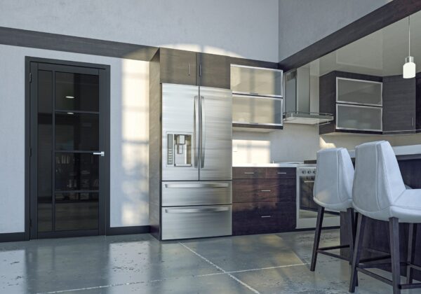 Brixton Prefinished Black Industrial Internal Door with Tinted Glass - Image 3