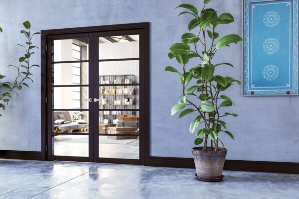 Shoreditch Prefinished Black Industrial Internal Door with Glass - Image 3