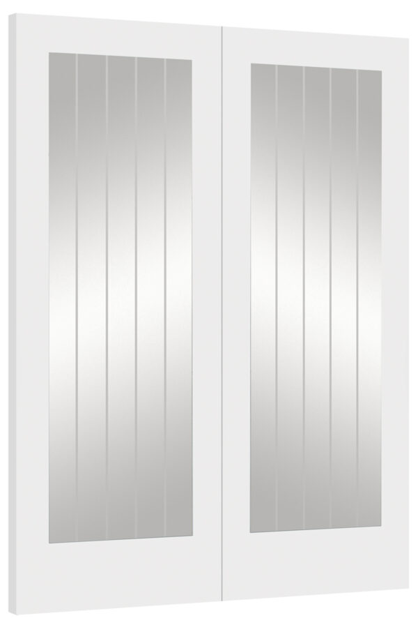 Internal White Primed Suffolk 1L Pair (Clear Etched Glass) - Image 3