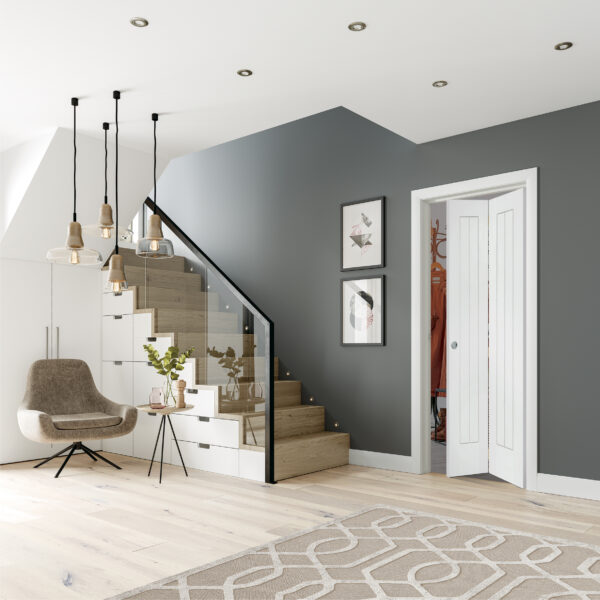 Internal White Primed Suffolk Bi-Fold