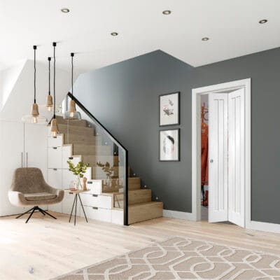 Worcester Internal White Primed Bi-Fold Door