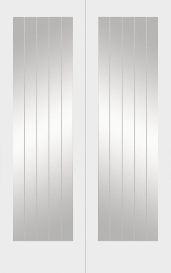 Internal White Primed Suffolk 1L Pair (Clear Etched Glass) - Image 2