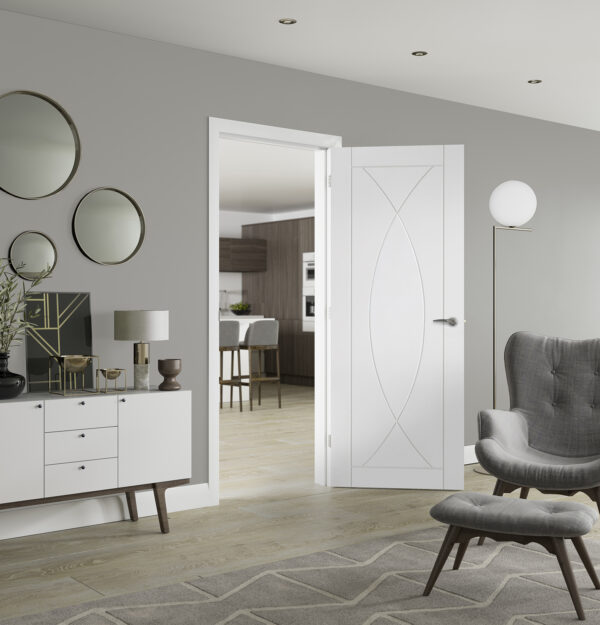 Internal White Primed Pesaro Fire Door - Image 2
