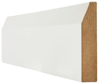 White Primed Skirting Chamfered