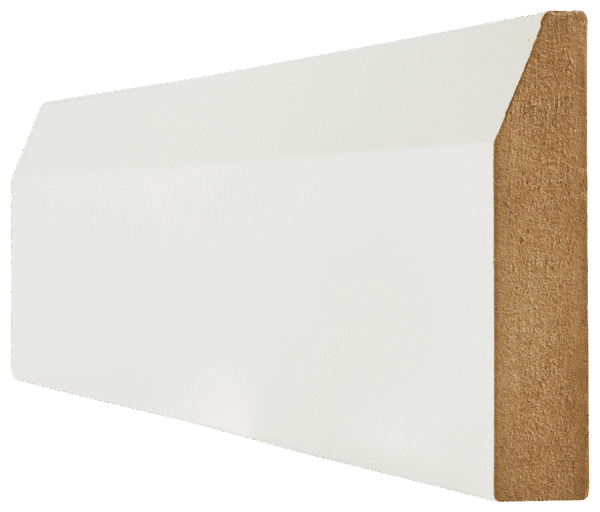White Primed Skirting Chamfered