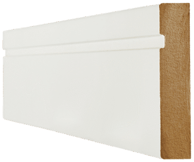 White Primed Skirting Single Groove