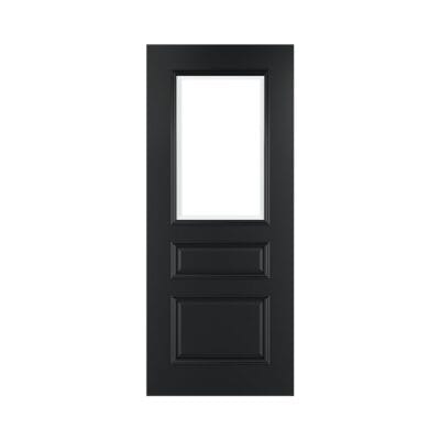 Windsor Prefinished Black Internal Door with Glass